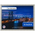 thumbnail image 1 of ArtToFrames 31.5x23.6 Inch - 80x60 CM Gray Puzzle Frame for 1500 piece Puzzles.1.25 Inch Custom MDF Puzzle Frames, Classic Silver - Comes with Economy Acrylic, 1 of 6