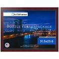 thumbnail image 1 of ArtToFrames 31.5x23.6 Inch - 80x60 CM Red Puzzle Frame for 1500 piece Puzzles.1.50 Inch Custom Wood Puzzle Frames, Cherry - Comes with Economy Acrylic, 1 of 6