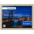 thumbnail image 1 of ArtToFrames 31.5x23.6 Inch - 80x60 CM Silver Puzzle Frame for 1500 piece Puzzles.1.75 Inch Custom Wood Puzzle Frames, 1.75" wide - Silver and Black - Comes with Economy Acrylic, 1 of 6