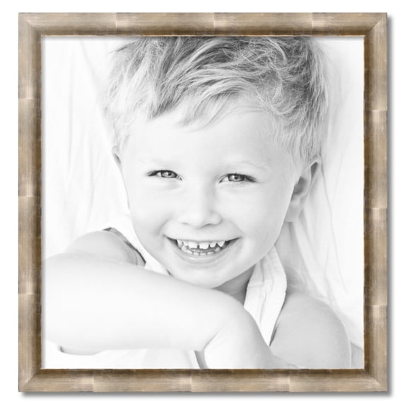 ArtToFrames 31" x 32" Antique Silver Picture Frame, 31x32 inch Silver Wood Poster Frame (WOM-4944)