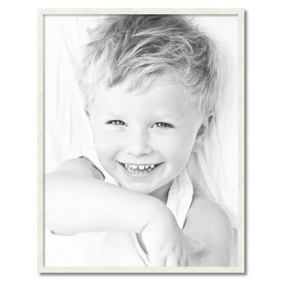 ArtToFrames 31" x 40" White Picture Frame, 31x40 inch White Wood Poster Frame (WOM-5140)