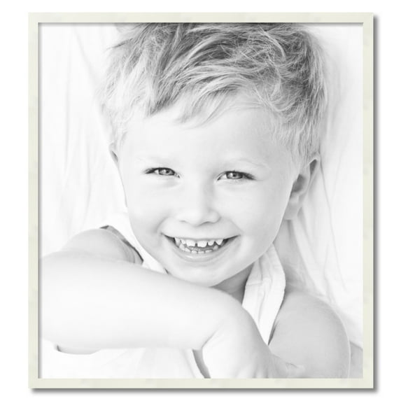 ArtToFrames 32" x 35" White Picture Frame, 32x35 inch White Wood Poster Frame (WOM-5140)