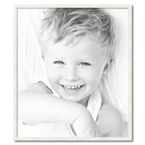 ArtToFrames 32" x 37" White Picture Frame, 32x37 inch White Wood Poster Frame (WOM-5140)