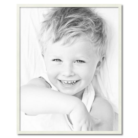 ArtToFrames 32" x 40" White Picture Frame, 32x40 inch White Wood Poster Frame (WOM-5138)