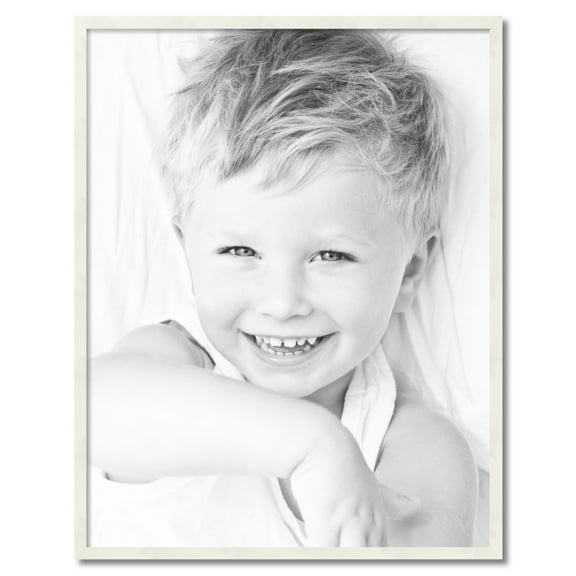 ArtToFrames 32" x 41" White Picture Frame, 32x41 inch White Wood Poster Frame (WOM-5140)