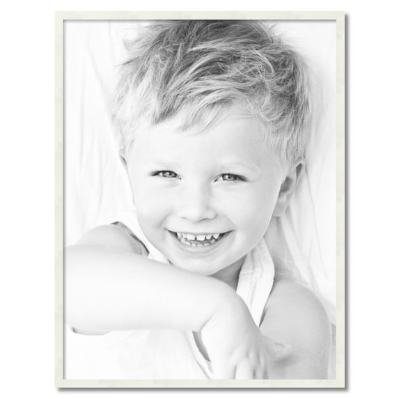 ArtToFrames 32" x 42" White Picture Frame, 32x42 inch White Wood Poster Frame (WOM-5140)