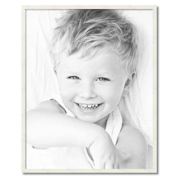 ArtToFrames 32x40 inch White Picture Frame, White 32" x 40" Wood Poster Frame (WOM-5140) 1234