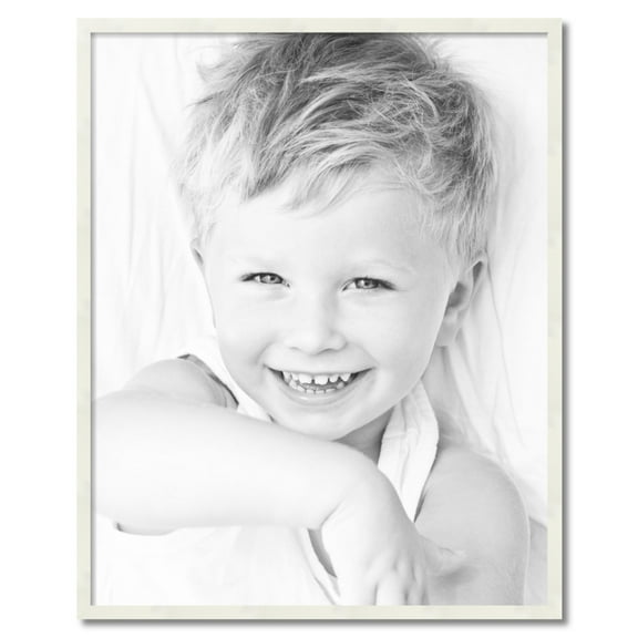 ArtToFrames 32x40 inch White Picture Frame, White 32" x 40" Wood Poster Frame (WOM-5140) 1234
