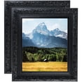 thumbnail image 1 of ArtToFrames 4" x 10" Majestic Black Picture Frame, 4x10 inch Black Wood Poster Frame (WOM-5120), 2 Pack, 1 of 6
