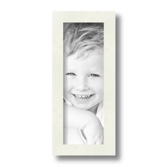 ArtToFrames 4" x 11" White Picture Frame, 4x11 inch White Wood Poster Frame (WOM-5138)