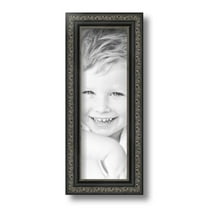 ArtToFrames 4" x 12" Antique Black Picture Frame, 4x12 inch Black Wood Poster Frame (WOM-5106)