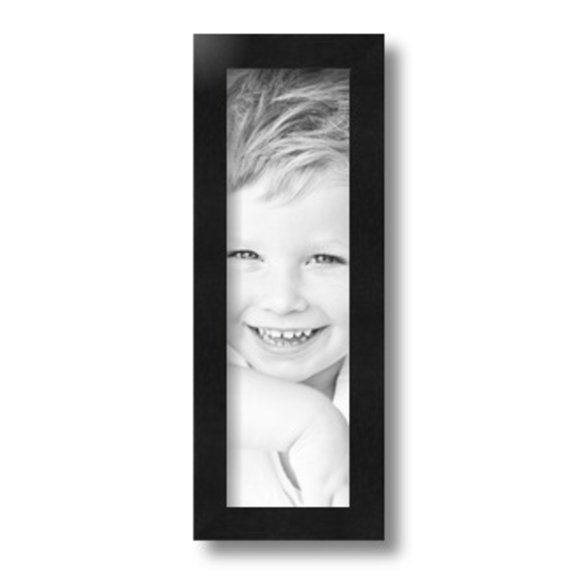 ArtToFrames 4" x 13" Black Picture Frame, 4x13 inch Black Wood Poster Frame (WOM-5139)