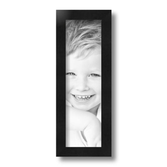ArtToFrames 4" x 13" Black Picture Frame, 4x13 inch Black Wood Poster Frame (WOM-5139)