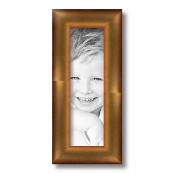 ArtToFrames 4" x 13" Gold Leaf Picture Frame, 4x13 inch Gold Wood Poster Frame (WOM-4947)