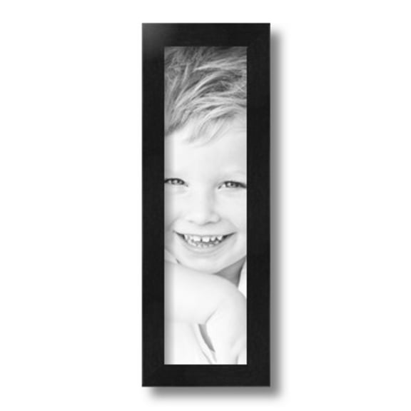 ArtToFrames 4x14 inch Black Picture Frame, Black 4" x 14" Wood Poster Frame (WOM-5141) 1234