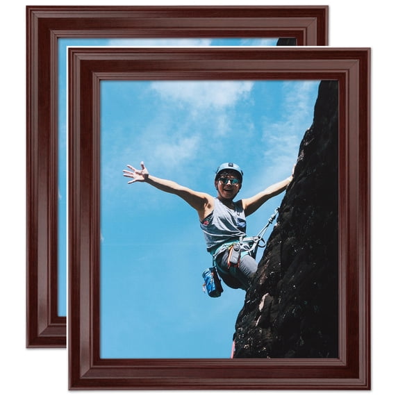 ArtToFrames 4" x 14" Cherry Picture Frame, 4x14 inch Red MDF Poster Frame (WOM-4333), 2 Pack