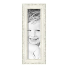 ArtToFrames 4" x 14" Classic White Picture Frame, 4x14 inch White Wood Poster Frame (WOM-5004), Pack