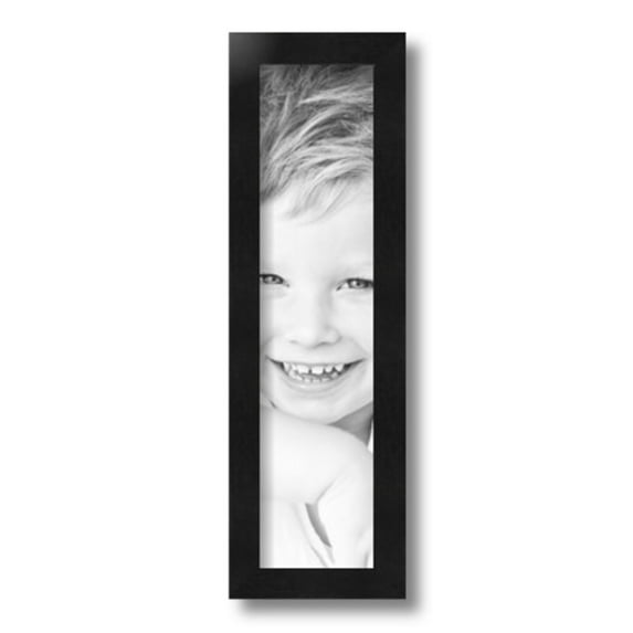 ArtToFrames 4" x 16" Black Picture Frame, 4x16 inch Black Wood Poster Frame (WOM-5139)