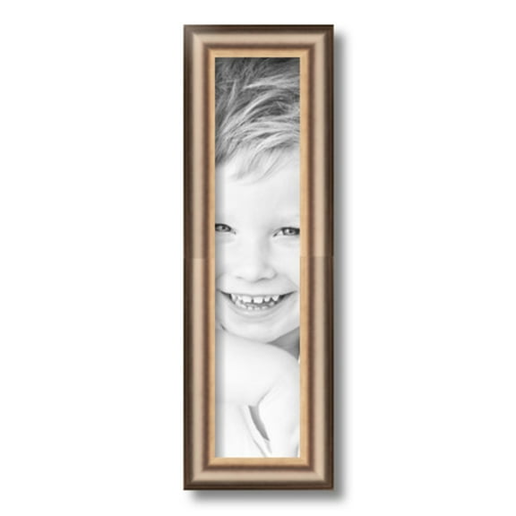ArtToFrames 4" x 17" Anique Silver Picture Frame, 4x17 inch Silver Wood Poster Frame (WOM-4964)