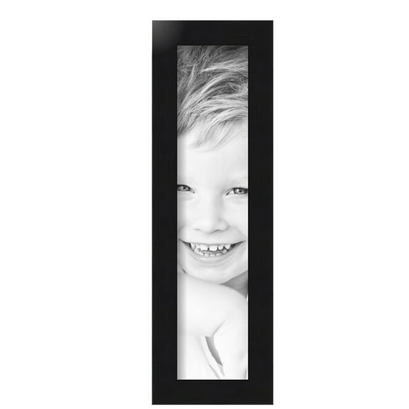 ArtToFrames 4" x 17" Black Steel Picture Frame, 4x17 inch Black MDF Poster Frame (WOM-4639), Pack