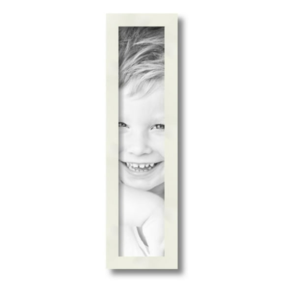 ArtToFrames 4x18 inch White Picture Frame, White 4" x 18" Wood Poster Frame (WOM-5140) 1234