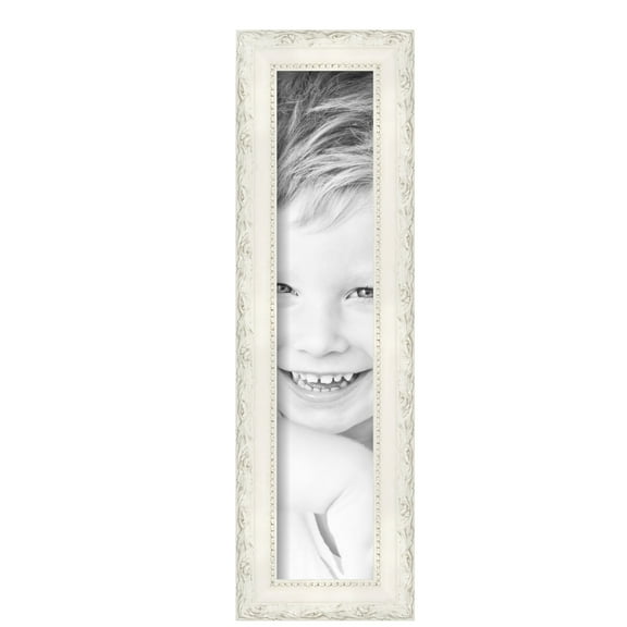 ArtToFrames 4" x 19" Classic White Picture Frame, 4x19 inch White Wood Poster Frame (WOM-5004), Pack