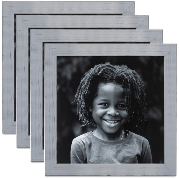 ArtToFrames 4" x 20" Grey Picture Frame, 4x20 inch Gray Wood Poster Frame (WOM-4594), 4 Pack
