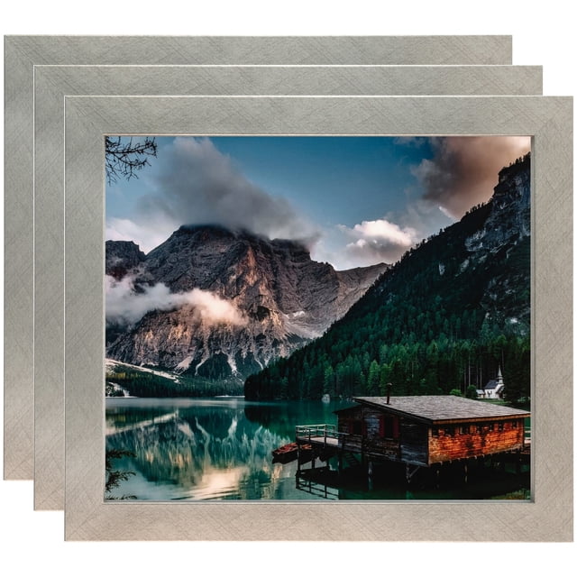 ArtToFrames 4" x 31" Classic Silver Picture Frame, 4x31 inch Gray MDF Poster Frame (WOM-4499), 3 Pack