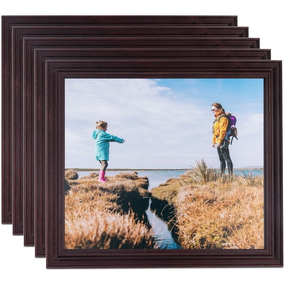 ArtToFrames 4" x 32" Cherry Picture Frame, 4x32 inch Red Wood Poster Frame (WOM-4095), 5 Pack
