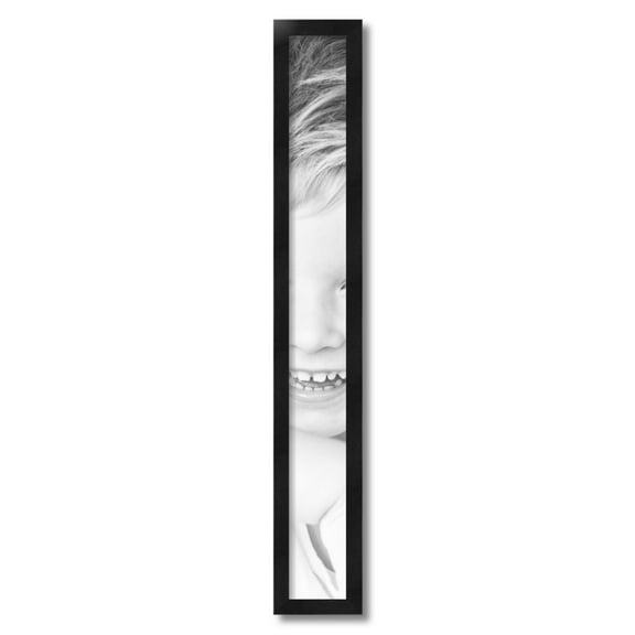 ArtToFrames 4" x 35" Black Picture Frame, 4x35 inch Black Wood Poster Frame (WOM-5141)