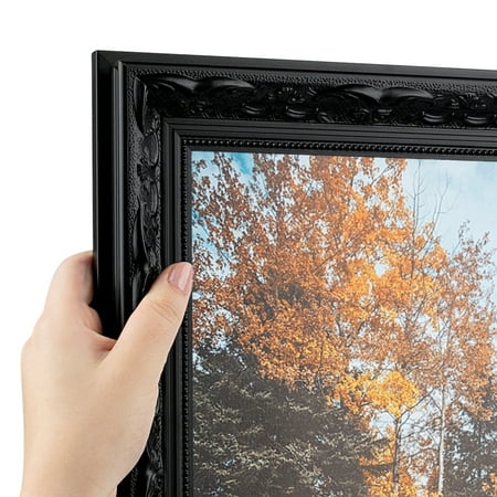 ArtToFrames 4" x 38" Matte Black Picture Frame, 4x38 inch Black Wood Poster Frame (WOM-5113), Pack