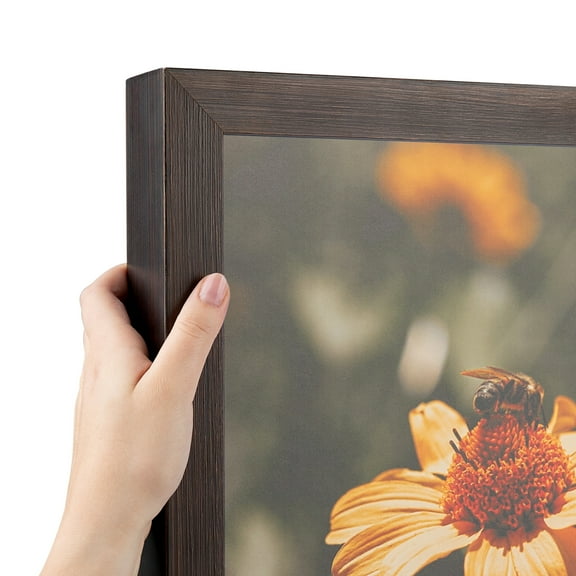 ArtToFrames 4" x 38" Wooden Finish Mahogany Picture Frame, 4x38 inch Brown Wood Poster Frame (WOM-4958)