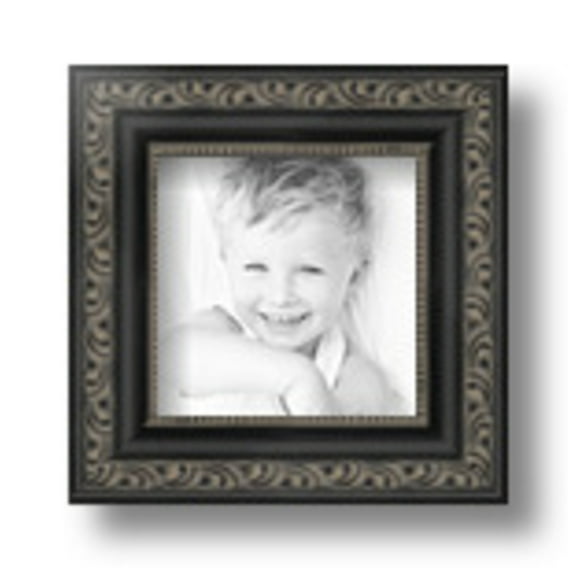 ArtToFrames 4x4 inch Antique Black Picture Frame, Black 4" x 4" Wood Poster Frame (WOM-5106) 1234