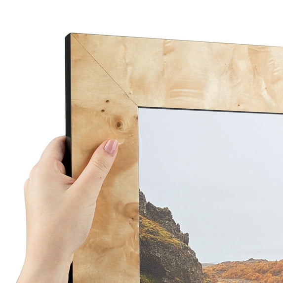 ArtToFrames 4" x 4" Maple Burl Veneer Picture Frame, 4x4 inch Wood Poster Frame (WOM-4955)