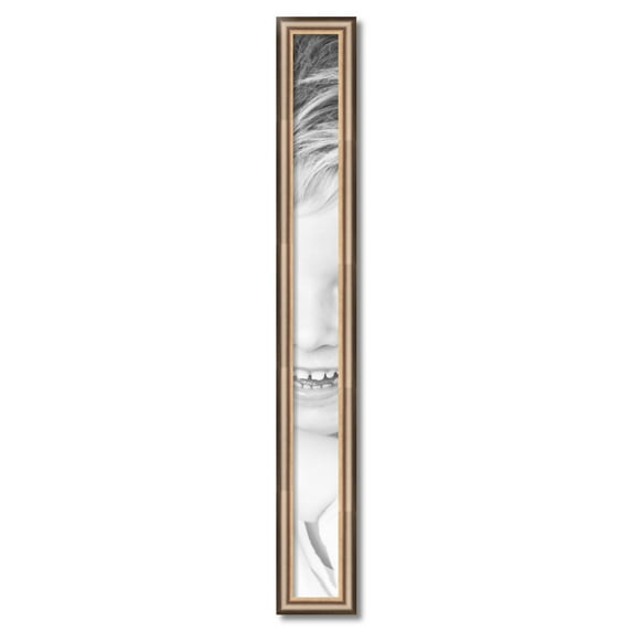 ArtToFrames 4" x 44" Anique Silver Picture Frame, 4x44 inch Silver Wood Poster Frame (WOM-4964)