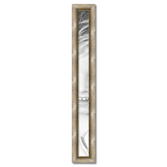 ArtToFrames 4" x 50" Antique Silver Picture Frame, 4x50 inch Silver Wood Poster Frame (WOM-4944)
