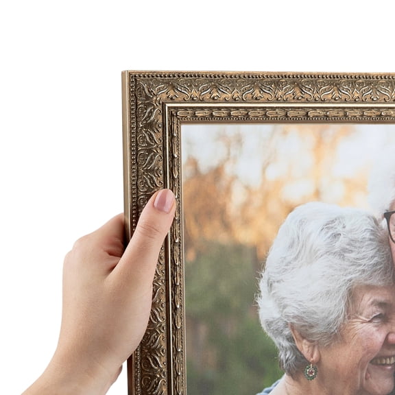 ArtToFrames 4" x 54" Silver Victorian Emboss Picture Frame, 4x54 inch Silver Wood Poster Frame (WOM-5082),  Pack