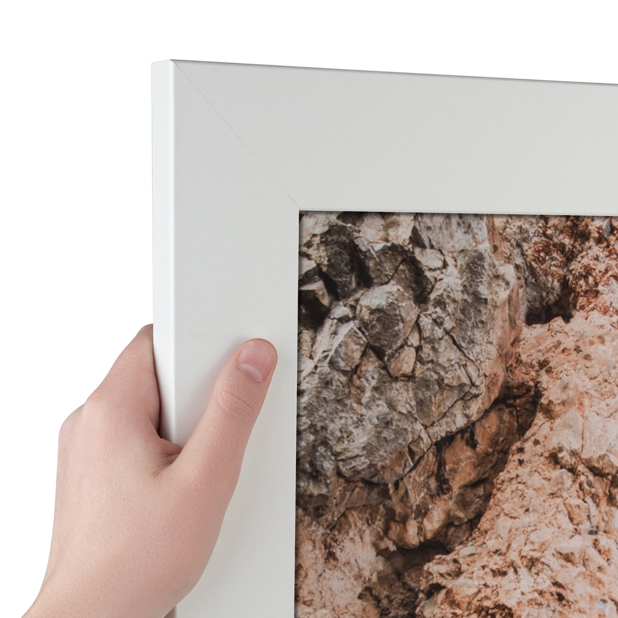 ArtToFrames 4" x 6" Alabaster Picture Frame, 4x6 inch Yellow MDF Poster ...