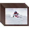 thumbnail image 1 of ArtToFrames 4" x 6" Brown Picture Frame, 4x6 inch Red Wood Poster Frame (WOM-4092), 5 Pack, 1 of 6