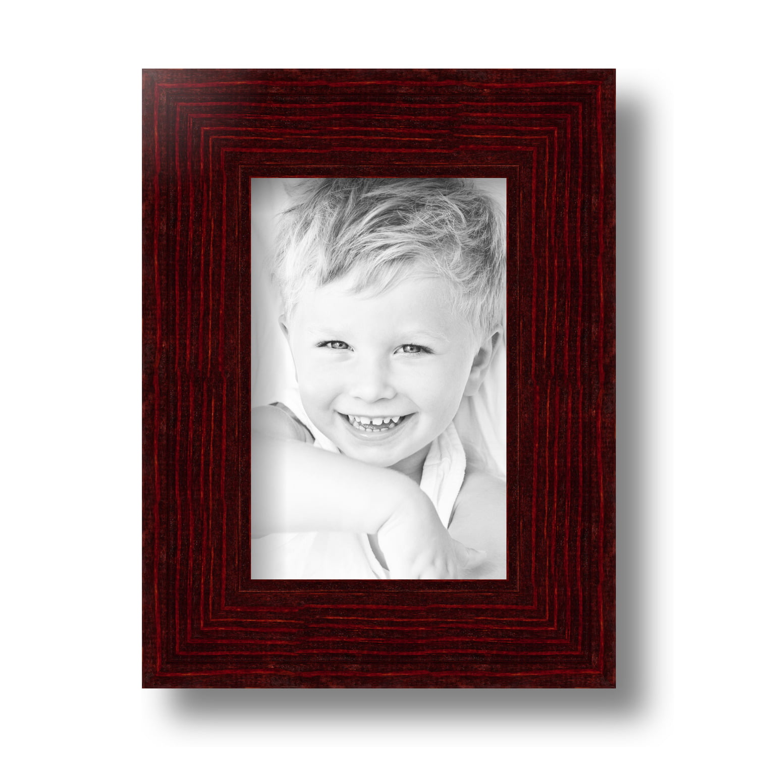 ArtToFrames 4 x 6 Cherry Picture Frame, 4x6 inch Red Wood Poster Frame  (WOM-4334)