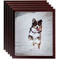 thumbnail image 1 of ArtToFrames 4" x 6" Cherry Stain Picture Frame, 4x6 inch Red Wood Poster Frame (WOM-4111), 5 Pack, 1 of 6