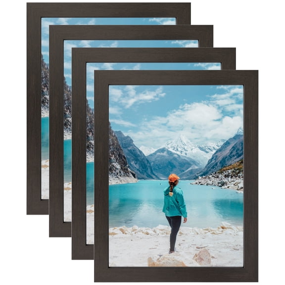 ArtToFrames 4" x 6" Coffee Picture Frame, 4x6 inch Brown MDF Poster Frame (WOM-4024), 4 Pack