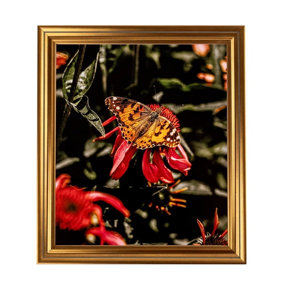 ArtToFrames 4" x 6" Gold Step Picture Frame, 4x6 inch Gold Wood Poster Frame (WOM-4548), 1 Pack