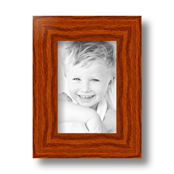 ArtToFrames 4 x 6 Honey Picture Frame, 4x6 inch Brown Wood Poster Frame (WOM-4104)