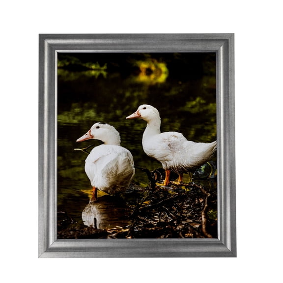 ArtToFrames 4" x 6" Muted Cold Silver Picture Frame, 4x6 inch Silver MDF Poster Frame (WOM-4682), 1 Pack