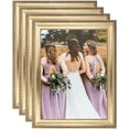 thumbnail image 1 of ArtToFrames 4" x 6" Muted Silver Picture Frame, 4x6 inch Silver Wood Poster Frame (WOM-4626), 4 Pack, 1 of 8
