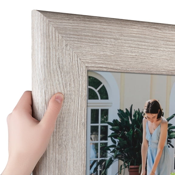 ArtToFrames 4" x 6" Oak Picture Frame, 4x6 inch Brown MDF Poster Frame (WOM-5318),  Pack