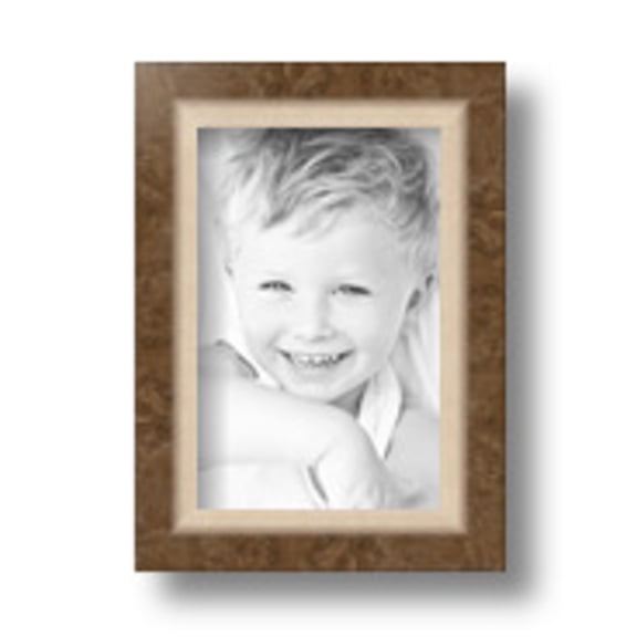 ArtToFrames 4" x 6" Taupe with Silver Lip Picture Frame, 4x6 inch Multi Wood Poster Frame (WOM-4986), 5 Pack