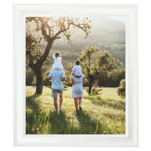 ArtToFrames 4" x 6" White Picture Frame, 4x6 inch White MDF Poster Frame (WOM-4332), 1 Pack