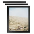 thumbnail image 1 of ArtToFrames 4" x 6" Woodgrain Black Shadowbox 1.5 inch Tall Picture Frame, 4x6 inch Black Wood Poster Frame (WOM-5139), 3 Pack, 1 of 6